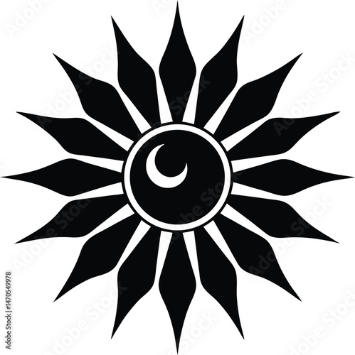 solar flare glyph icon vector illustration