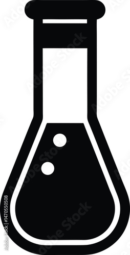 test tube lab silhouette icon vector illustration