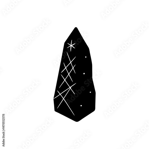 mystical rune stone vector on white background  .svg