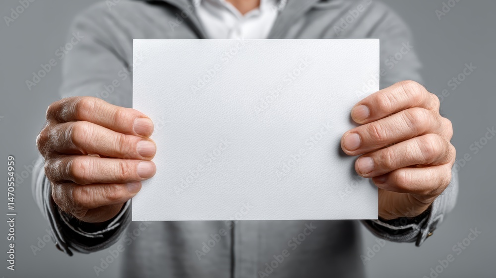 Hand holding a blank protest sign, isolated on background Hand holding a blank protest sign, isolated on background