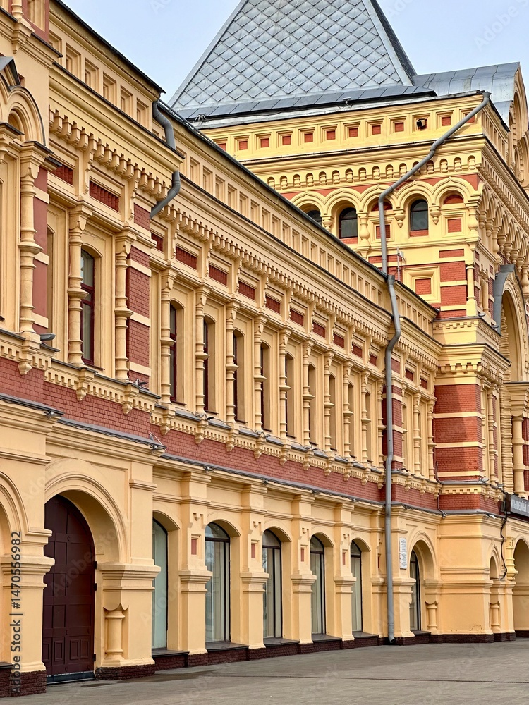 Fototapeta premium the facade of a building in Russia in Renaissance Revival style