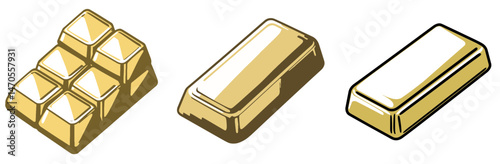 Gold bars in various shapes displayed on a neutral background representing wealth and investment opportunities