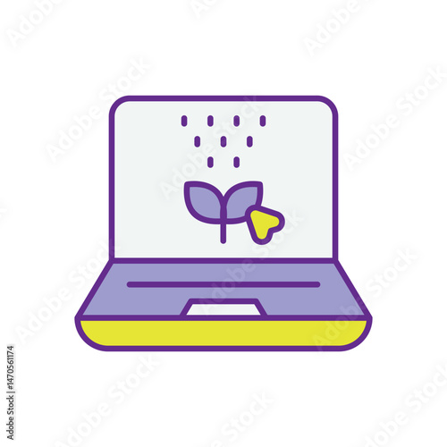 Online Control Icon vector stock illustration