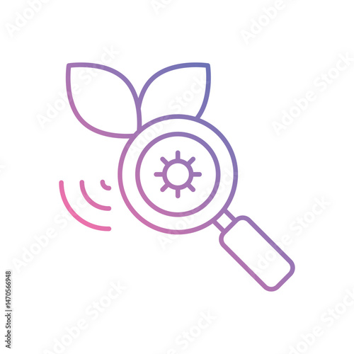 Crop Disease Detector Icon vector stock illustration