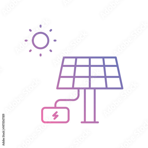 Solar Cell Icon vector stock illustration