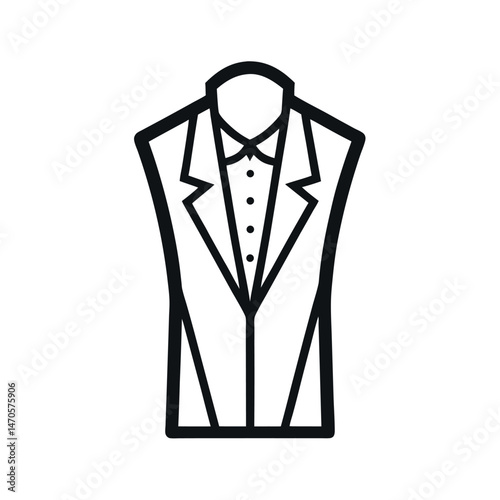 1920s Fashion Outfit Line Drawing Vector Silhouette Style