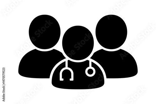 Doctor Surrounded by Medical Team or Patients