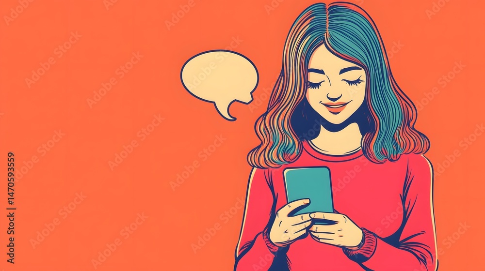 Woman sending a supportive text message to a friend Woman sending a supportive text message to a friend