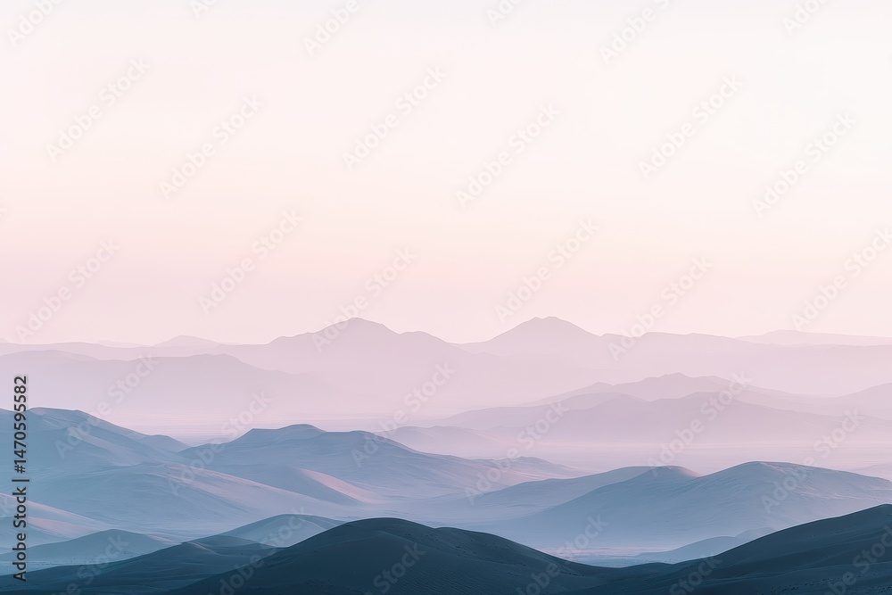 Fototapeta premium Misty mountain range at dawn (3)