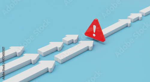 Warning Sign Arrows Path Choice Decision Real estate business ,technology ,selling ,purchasing ,agreement ,$