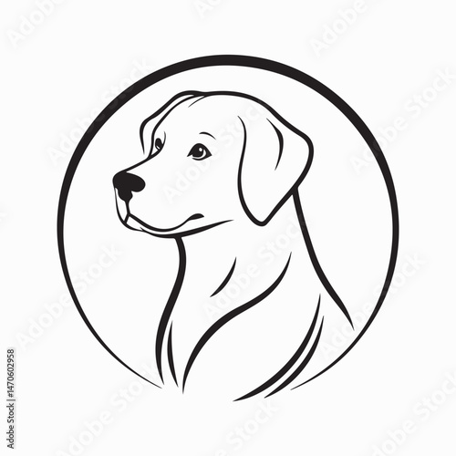 labrador retriever dog Vector Art illustration