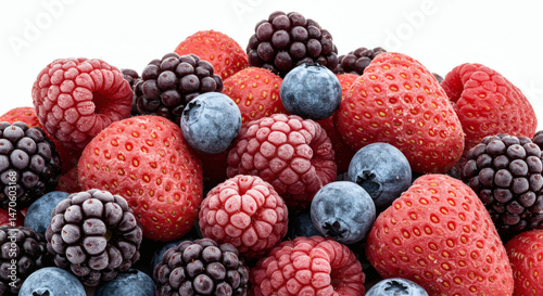 raspberries and blueberries
