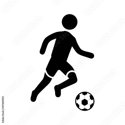Soccer Player Silhouette Icon