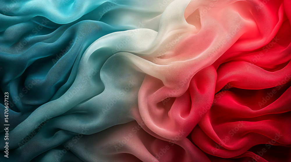 Obraz premium Flowing Fabric Texture, Colorful Drape