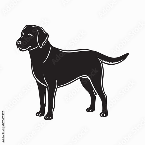 labrador retriever dog Vector Art illustration