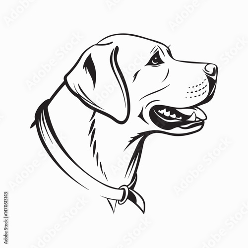 labrador retriever dog Vector Art illustration