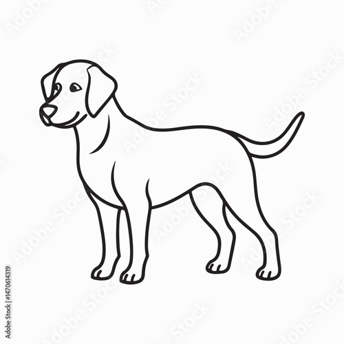 labrador retriever dog Vector Art illustration