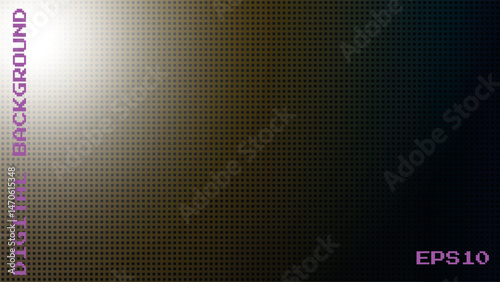 Gradient Pixel Art Background. Abstract Dark Pattern Game Texture. Digital Vector Geometric Sunrise. Tech Business Gorizontal Graphic Template. Mosaic Retro Blur Dsktop. Grain Noise Effect Cover.