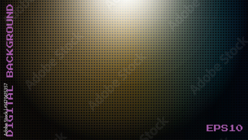 Gradient Pixel Art Background. Abstract Dark Pattern Game Texture. Digital Vector Geometric Sunrise. Tech Business Gorizontal Graphic Template. Mosaic Retro Blur Dsktop. Grain Noise Effect Cover.