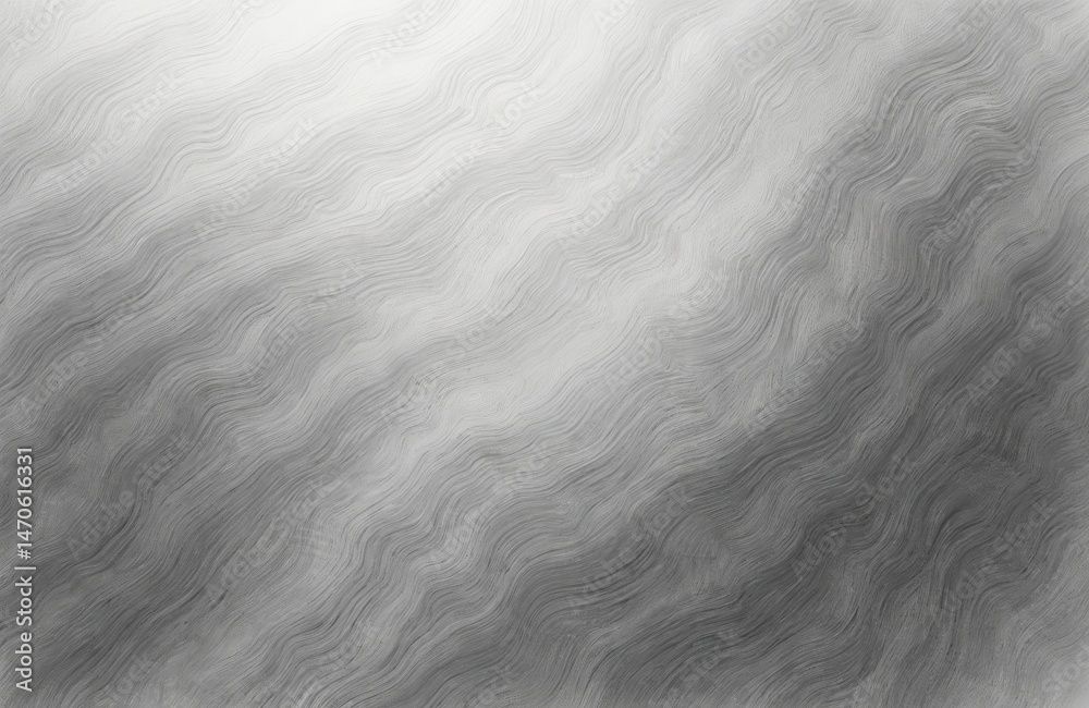 Fototapeta premium Abstract pencil drawing background texture. Grey monochrome artistic pattern. Wavy lines, simple design. Suitable background for artistic projects. Textured background, pencil drawing sketching.
