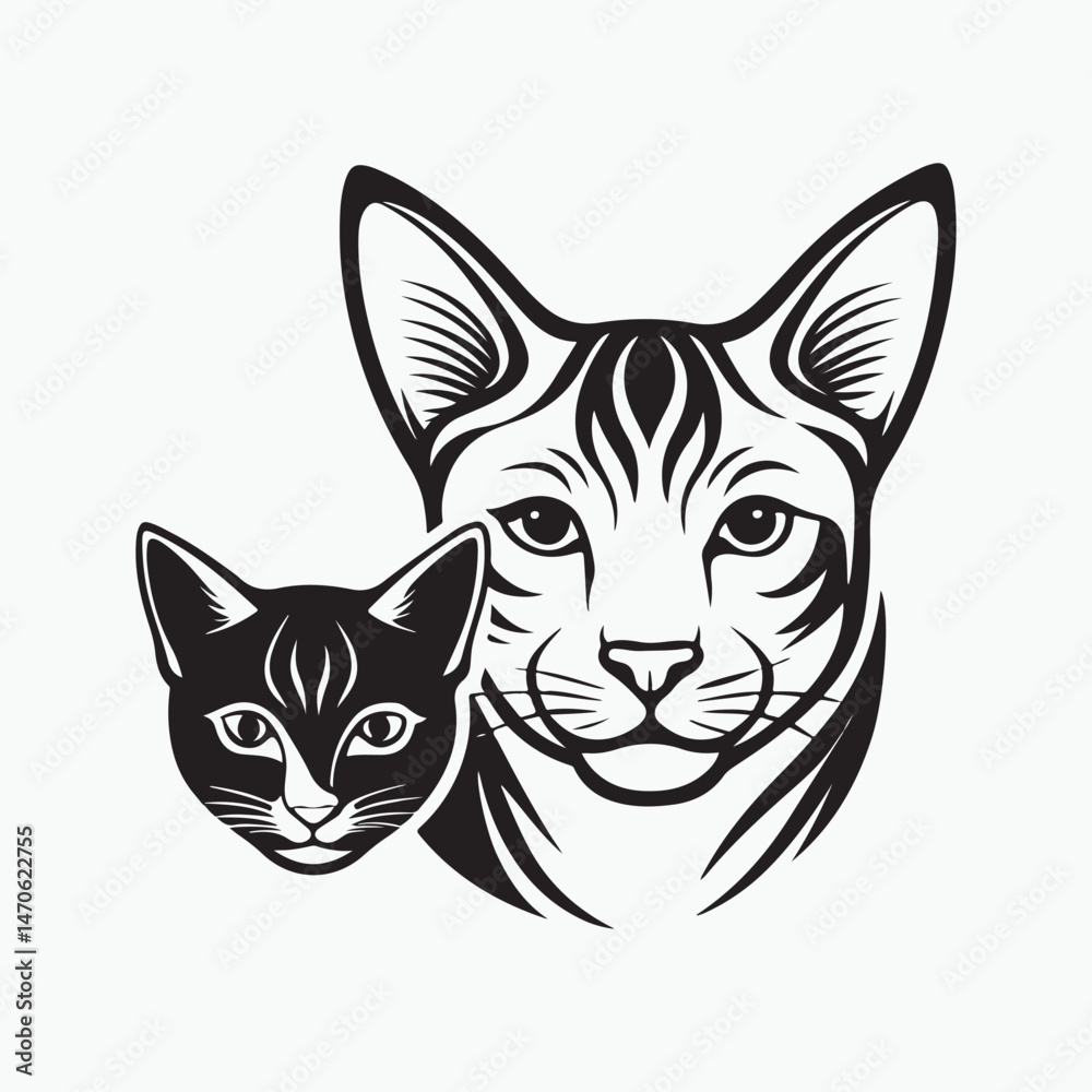 Obraz premium domestic shorthair cat Vector Art illustration