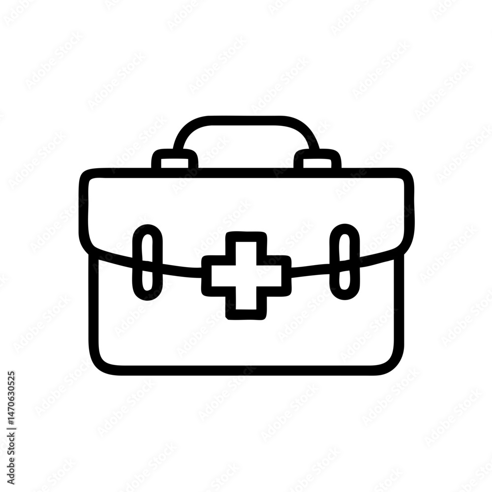 Obraz premium Icon of a doctorchest / first aid kit