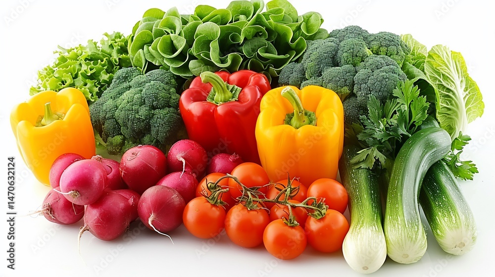 Fresh vibrant vegetables assortment Fresh vibrant vegetables assortment