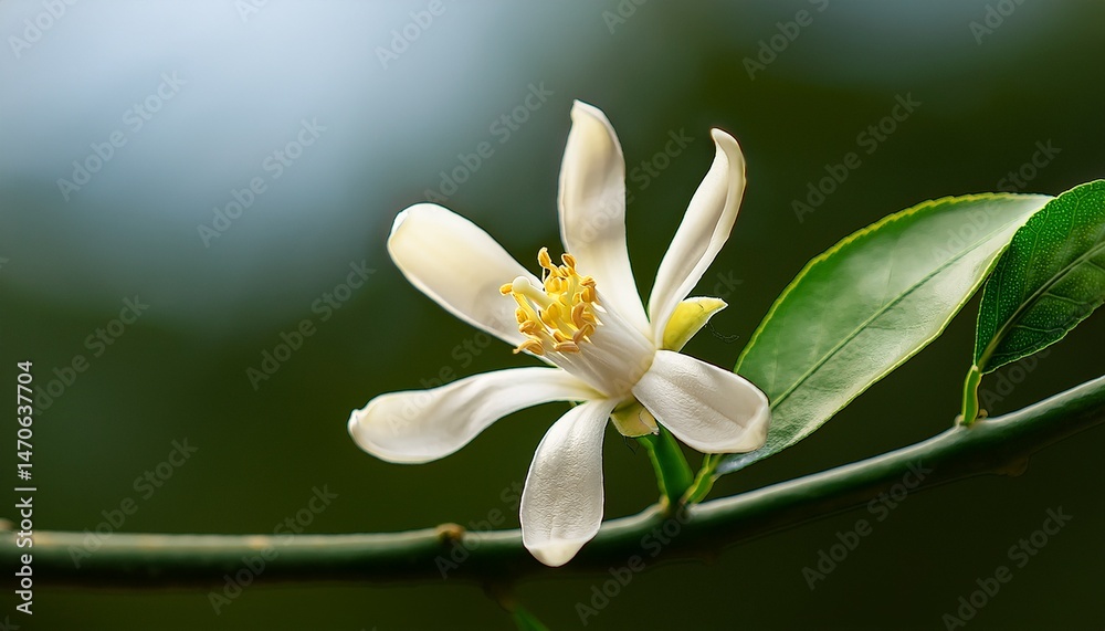 Naklejka premium lemon flower on a branch