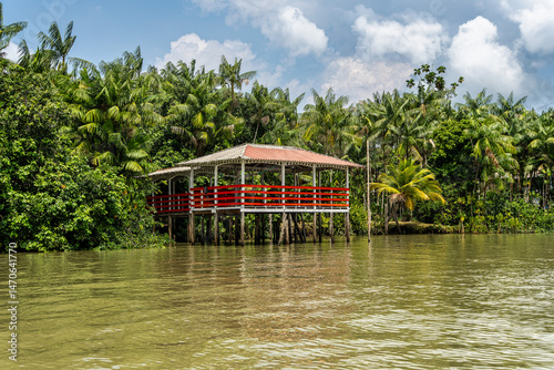 River boat tour on the Guama River at Belem do Para, a city on the north area of Brazil.