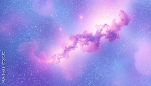 Ethereal space nebula background with shimmering stars and captivating purple hues adding a touch of otherworldly beauty