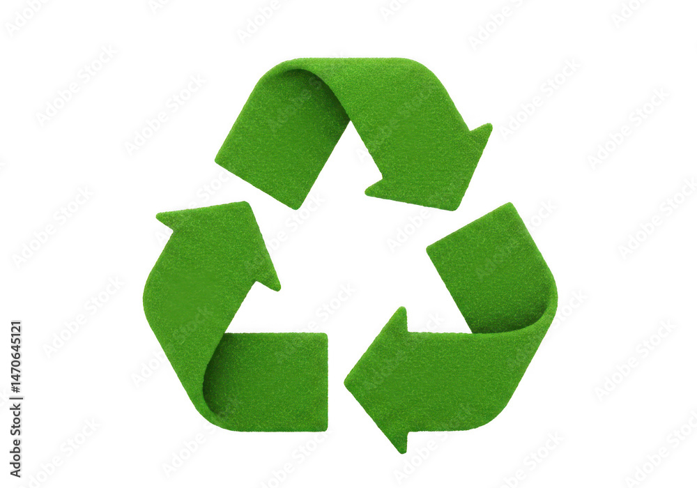 Obraz premium Green recycle symbol ecology environment conservation concept art on transparent background