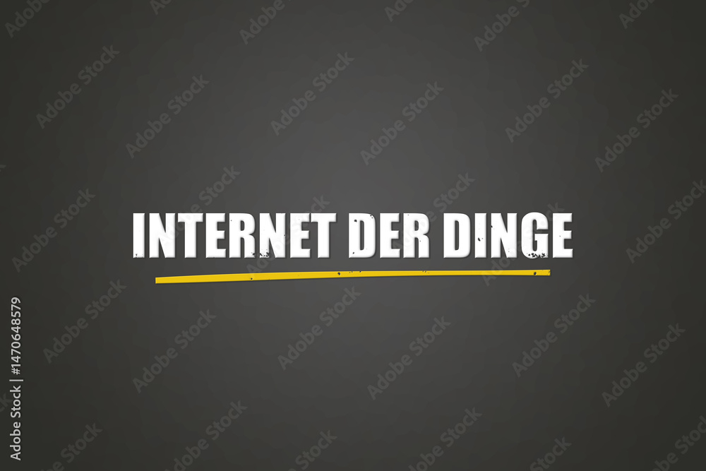 Obraz premium Internet der Dinge (Internet of Things) - A blackboard with white text.
