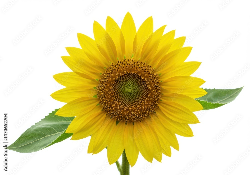 Fototapeta premium Isolated sunflower bloom close up