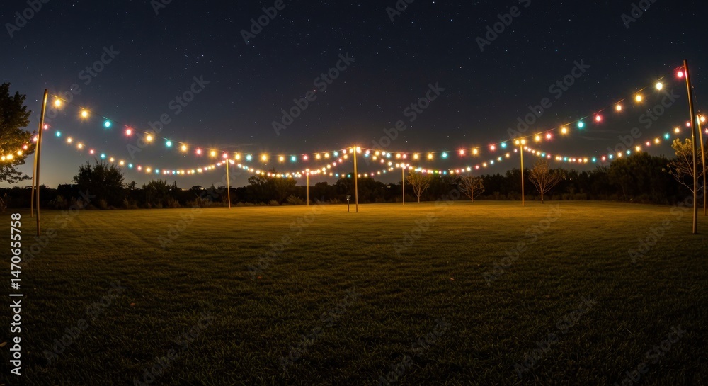 Fototapeta premium String Lights at Night Photos
