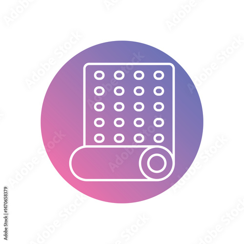 Yoga Mat vector icons stock illustration
