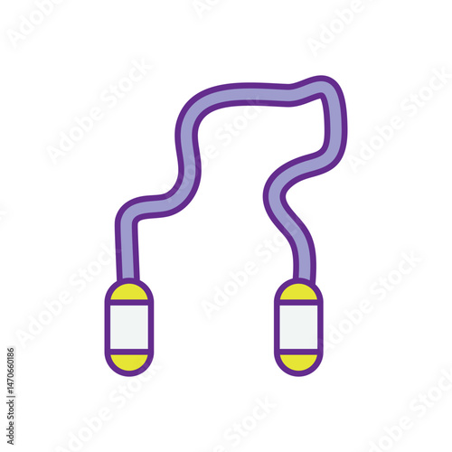 Jump Rope vector icons stock illustration