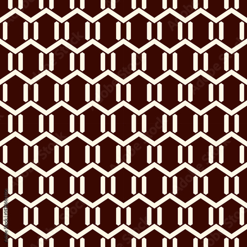 Seamless ethnic vector. Tribal wallpaper. Linear ornament. Geometrical pattern. Geometric backdrop. Mosaics motif. Grid background. Textile print. Ethnical design. Abstract image.