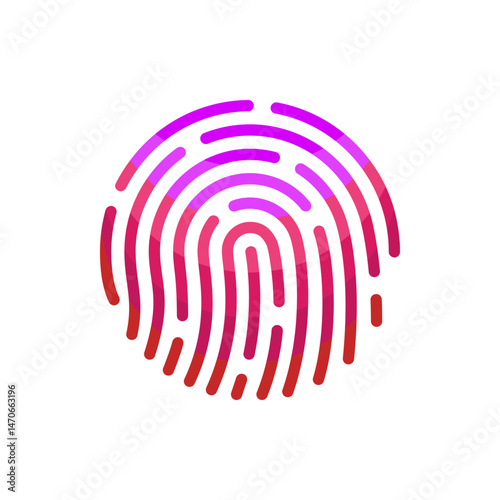 A vibrant fingerprint illustration showcasing unique patterns and textures in shades of red and purple hues