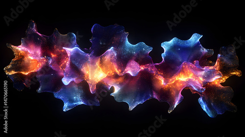 Abstract Cosmic Wave: A mesmerizing artistic portrayal of a cosmic wave, undulating gracefully with vibrant colors and dynamic energy, suggesting the essence of the universe and its secrets.