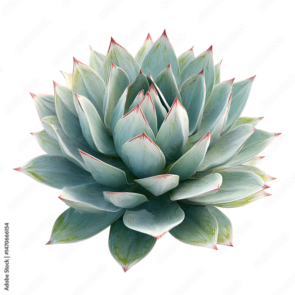Fototapeta premium Stunning Blue Agave succulent detailed view serene beauty