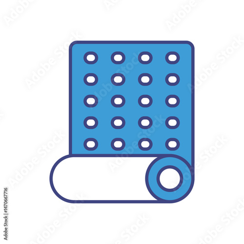 Yoga Mat vector icons stock illustration