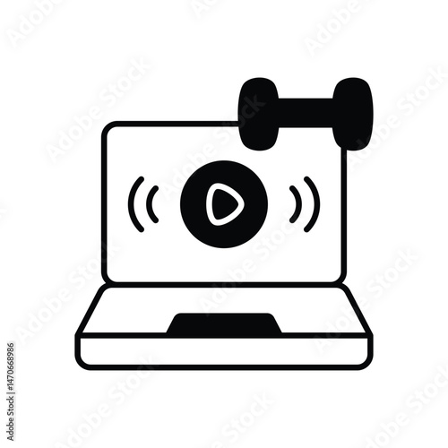Live Stream vector icons stock illustration