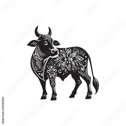 Indian Cow Vector (3).eps