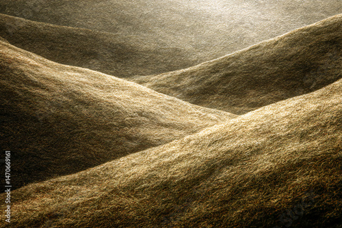 Wallpaper Mural Rolling Hills in Sepia Tones: A serene landscape of rolling hills blanketed in textured grasses, bathed in the warm, muted hues of sepia, evokes tranquility and natural beauty. Torontodigital.ca