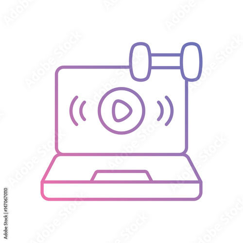 Live Stream vector icons stock illustration