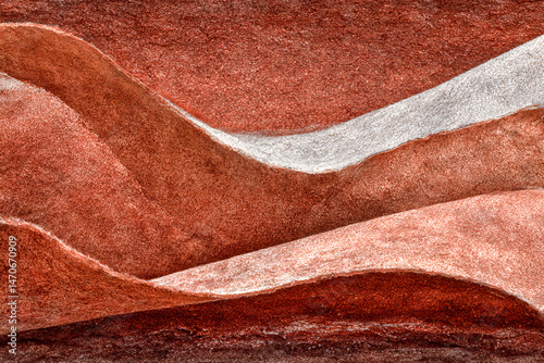 Wallpaper Mural Abstract Earth Tones: A textured, layered composition evokes the natural beauty of layered rock formations, rendered in warm earthy tones and soft curves.  Torontodigital.ca