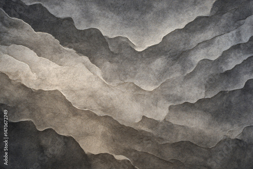Wallpaper Mural Abstract Mountain Ridge: An abstract view captures the undulating silhouettes of mountain ridges. Torontodigital.ca