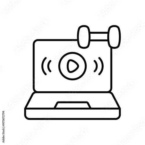Live Stream vector icons stock illustration