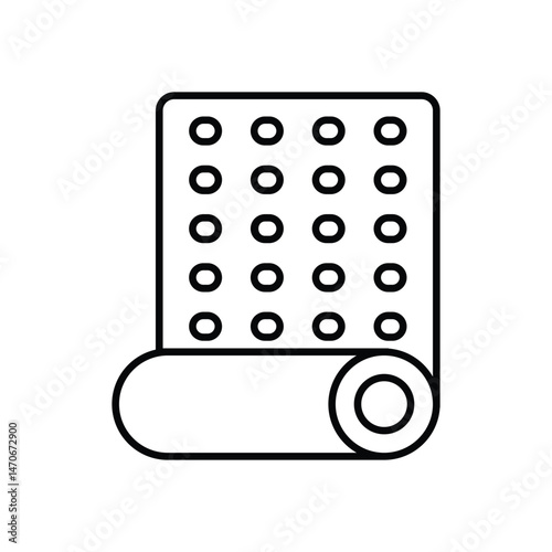 Yoga Mat vector icons stock illustration