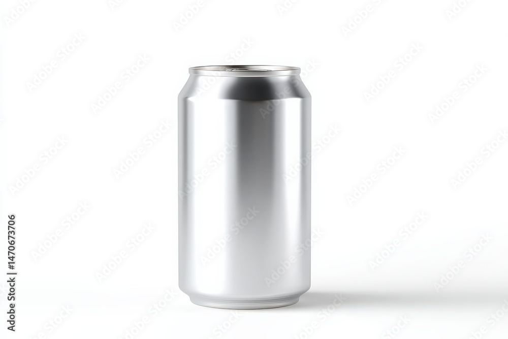 Sleek silver can on white background. Perfect for your design mockups! Sleek silver can on white background. Perfect for your design mockups!